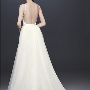 tulle ball gown wedding overskirt
